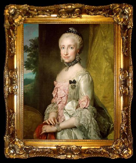 framed  Anton Raphael Mengs Portrait of Maria Luisa of Spain, ta009-2